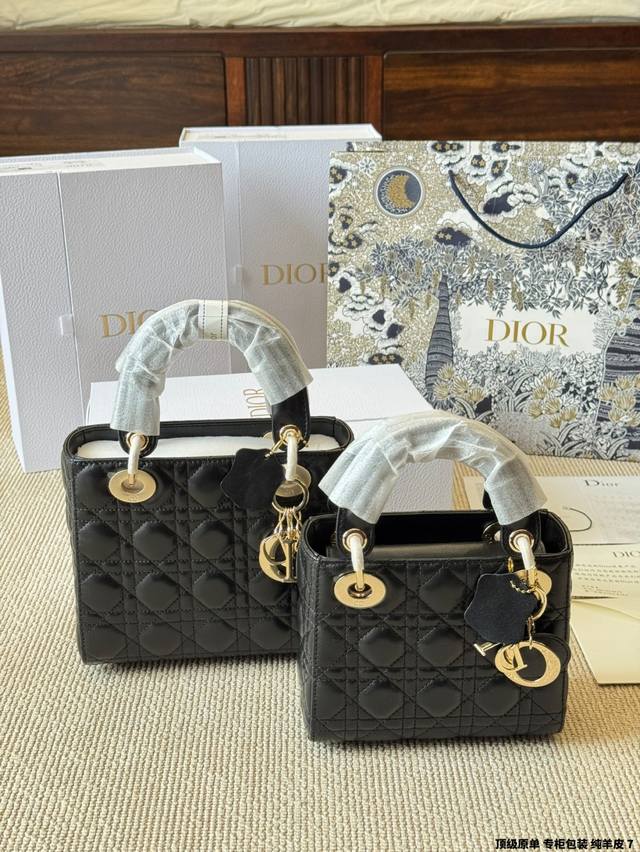 Top Grade Original Pure Sheepskin Dior Lady Dior Handbag Princess Diana Sheepski