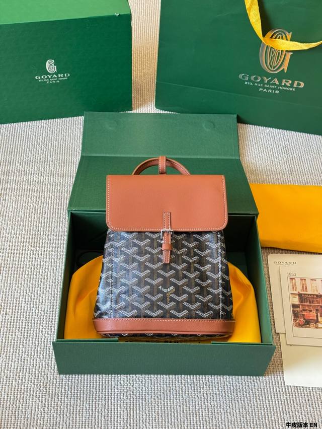 Cowhide Version Goyard Mini Backpack Simple And Elegant Shape Shoulder Straps Ca