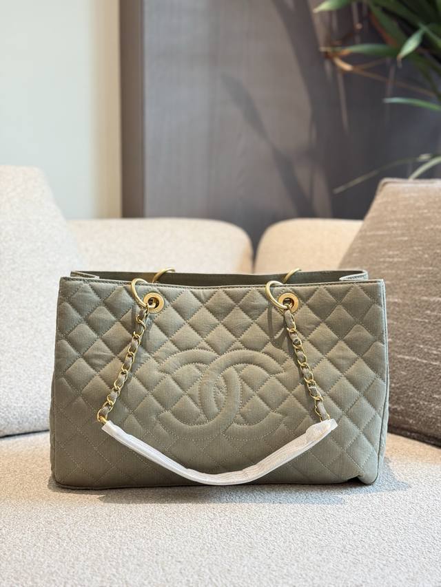 Denim Chanel Shopping Bag Exclusive Real Shot New Chanel Shopping Bag Big Xiangx