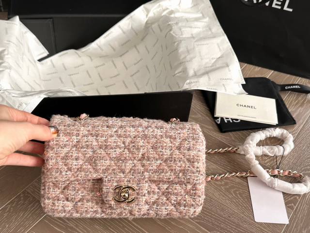 With Box Size 20Cm Chanel Woolen Cf Fairy Color So So So So Beautiful A Bag That