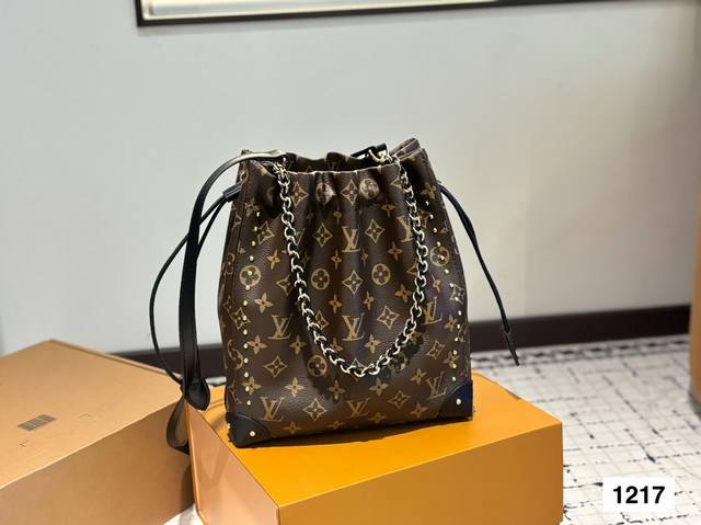 With Box Lv25 Show Bucket Bag Louis Vuitton 2025 Early Spring Series Bucket Bag