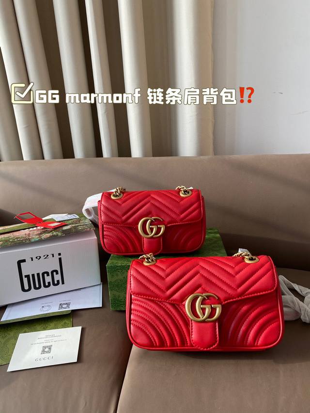the Hottest Product Is Launched. Gg Marmonf Chain Shoulder Bag Adopts A Soft
