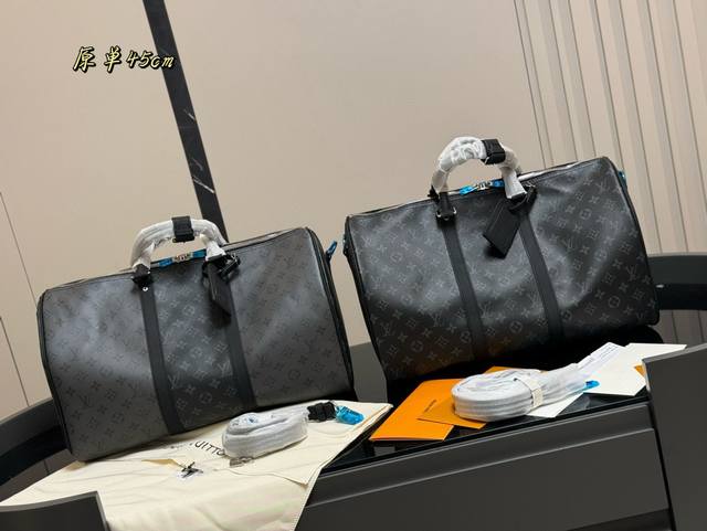 Without Box Size 45Cm Lv Old Flower Large Travel Bag Out Keepall 45 Travel Bag H