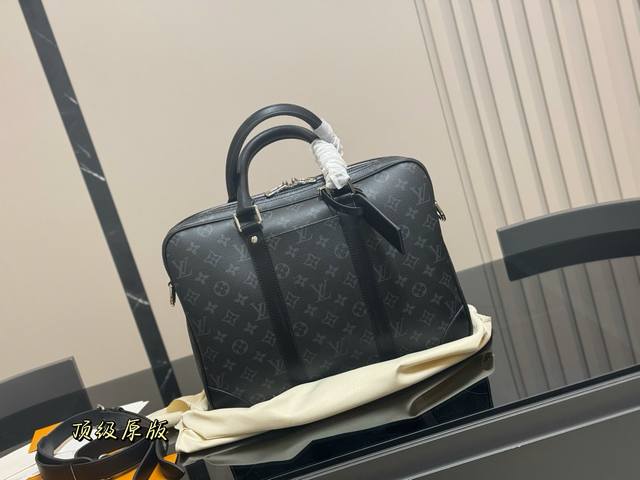 Top Original Size 42.32Cm Lv Sac Plat Original New Men's Briefcase