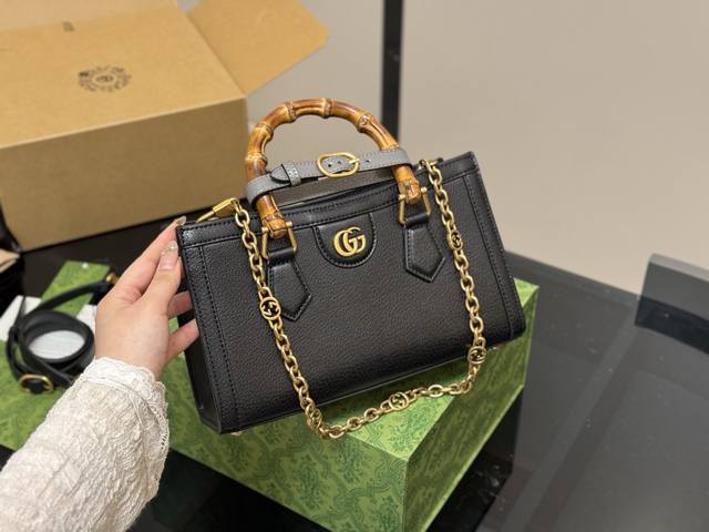 With Folding Box Size 26*16Cm Gucci Diana Bamboo Bag New Color With Big Logo Hur