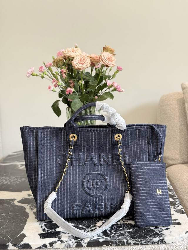 Chanel's Annual Denim Beach Bag The 2025 Chanel Beach Bag Incorporates Pearl Ele