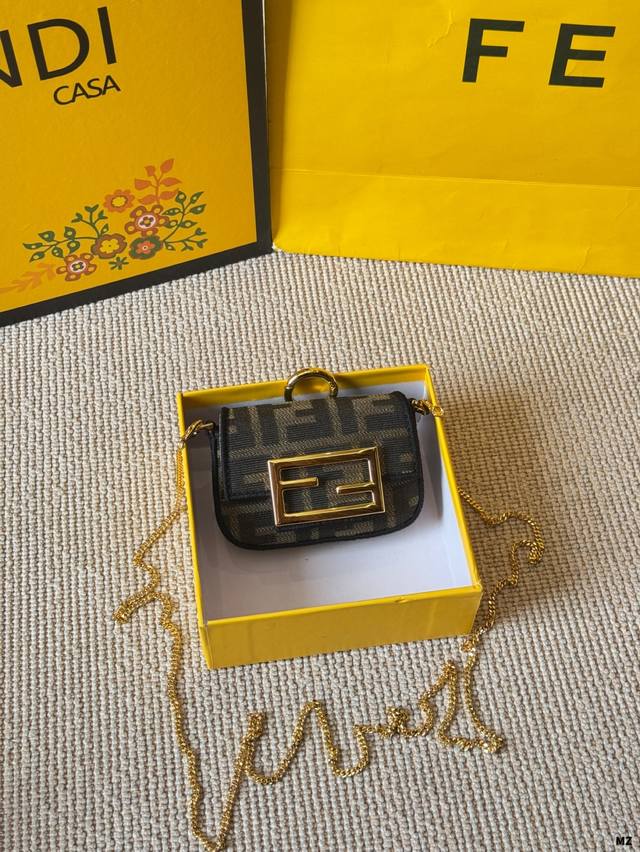Cowhide Version Fendi Nano Baguette Cute Fendi Pink Full Leather Nano Baguette C