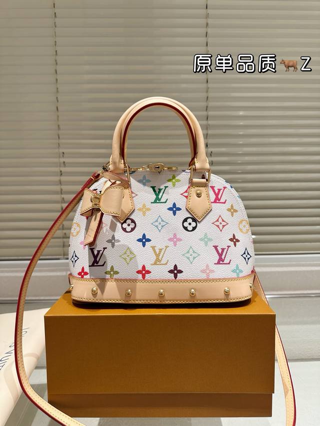 lv Lv Alma Bb Cowhide Shell Bag Takashi Murakami Co-Branded Bag This Retiro H