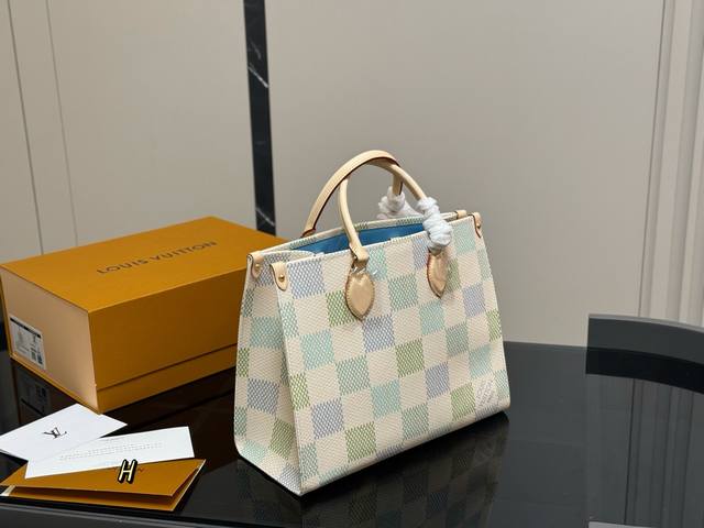size 34.28Cm Lv Onthego Leather Shopping Bag With Hidden Shoulder Strap Desig