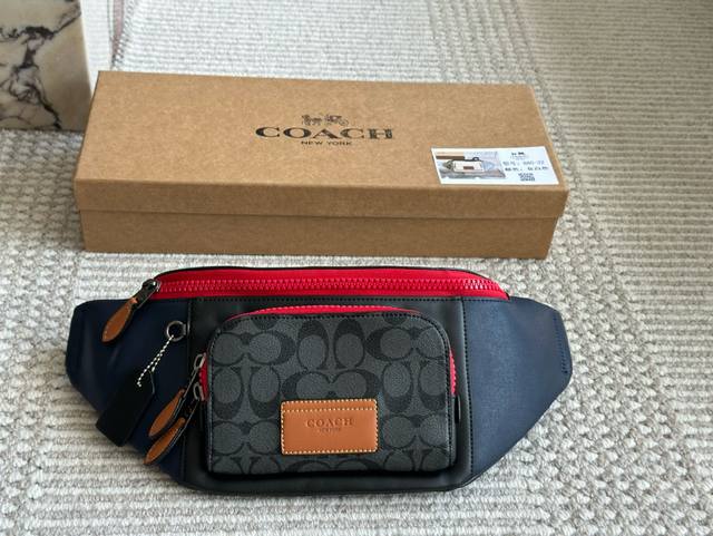 Coach New Belt Bag Waist Bag Chest Bag Crossbody Bag Original Pvc Fabric Fashion