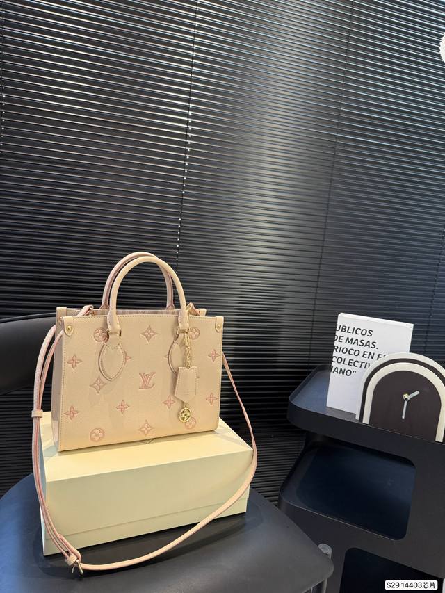 With Folding Box Lv Onthego Tote Bag Has Simple And Neat Lines. The Bag Is Gener