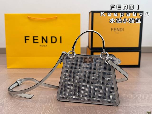 Fendi Keepaboo Rhinestone Kitten Bag Unique Design, Fashionable And Classic Supe