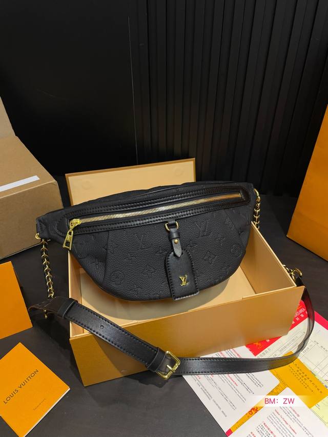 With Folding Gift Box Lv Waist Bag Cowhide Chest Bag New Crossbody Bag The Style