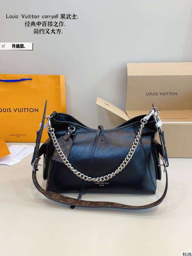 With Gift Box. Lv Carryall Black Warrior Bag Is Really So Tasteful. It Has A Str