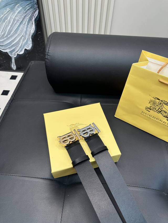 Upgraded Version Burberry High Version Belt Hey Ha Original Cowhide Belt Popular