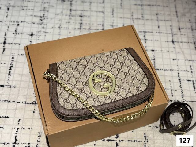 Gift Box Gucci's Absolute Hit Blondie Metal Hollow Logo With Flap Bag Design Cla