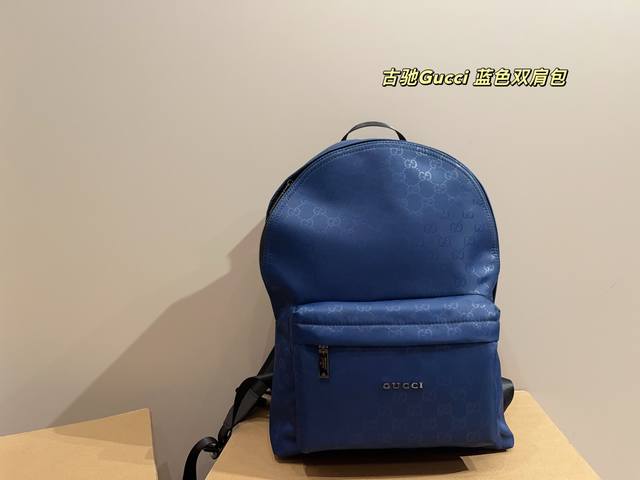 Size 21.12 Gucci Blue Backpack The Classic Old Pattern Is Really Good-Looking. I