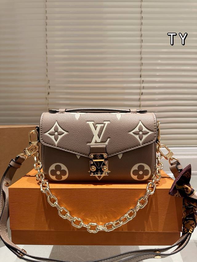 Cowhide Version With Scarf Lv Pochette Metis East West Mini New Messenger Bag Lv