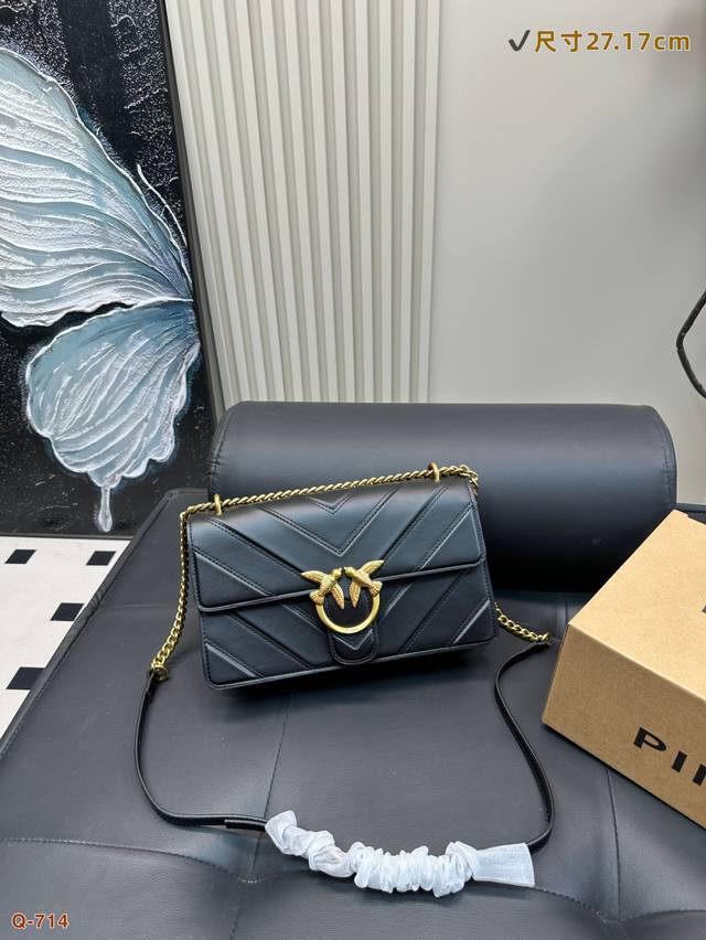 With Gift Box Pinko Limited Edition Swallow Bag Underarm Bag Crossbody Bag Lecon