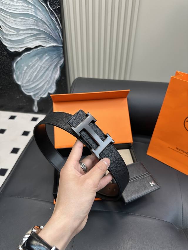 Wallet + Belt Set Hermes High Version Belt Popular Belt Belt The Most Popular Ve