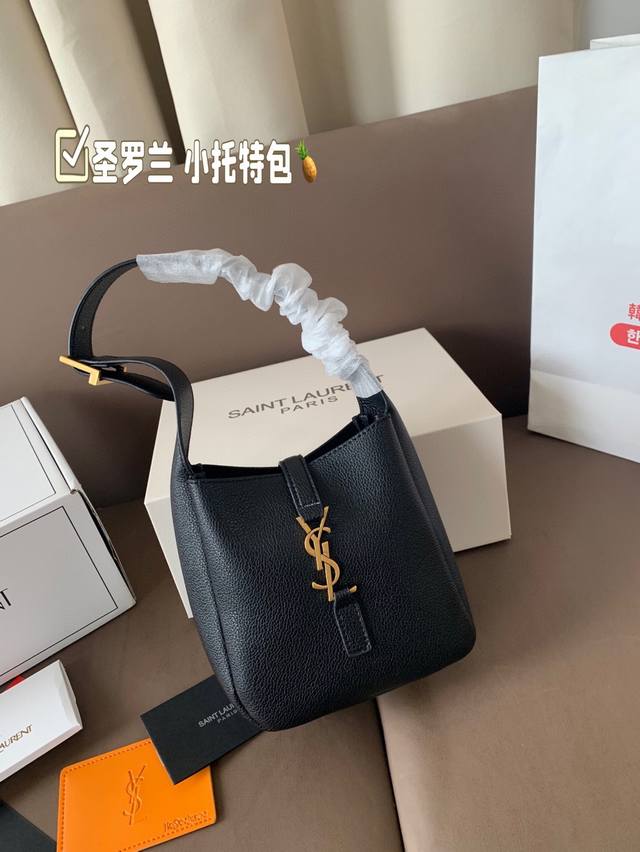 With Folding Box Size 14Cm Pure Leather Saint Laurent Tote Bag Full Of Design Se