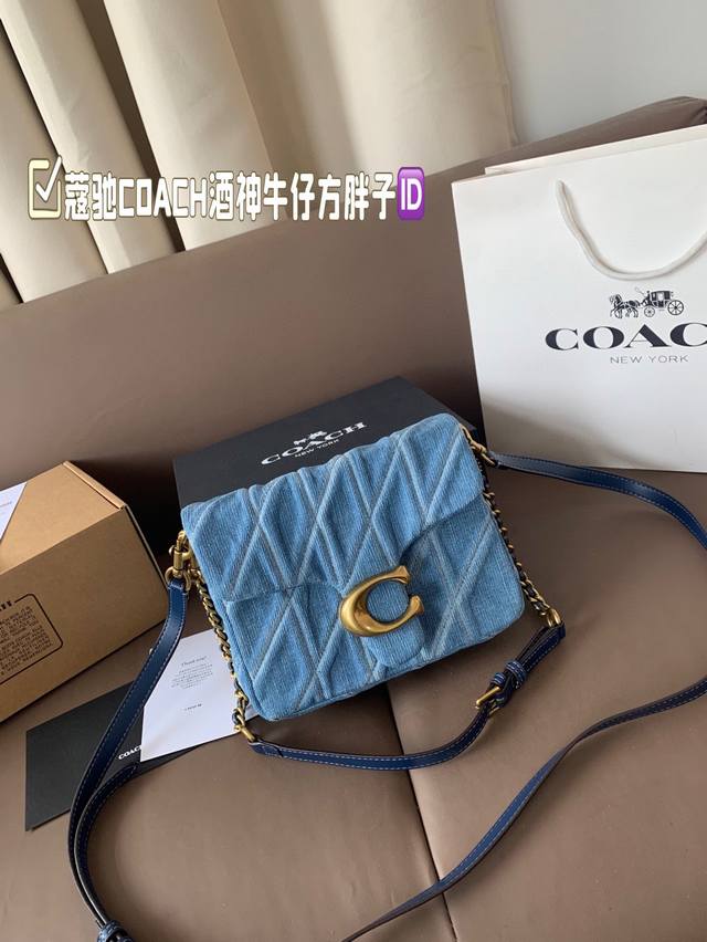 Folding Box Coach Denim Dionysus Square Fat Man Coach Tabby Chain Stitching Leat