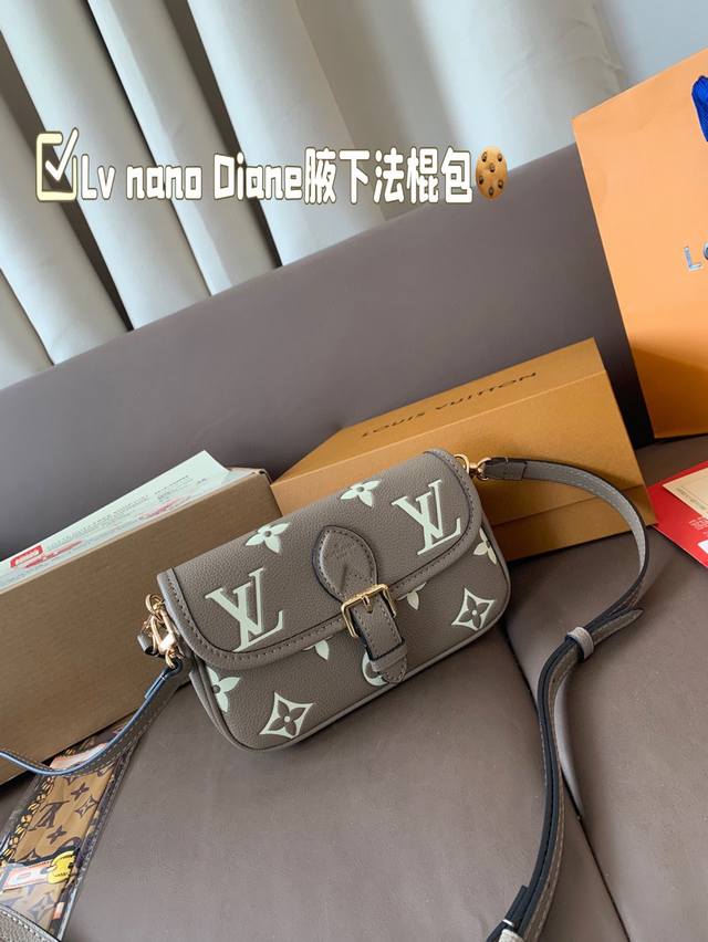 Variable Code Chip With Scarf Lv Nano Diane Underarm Baguette Steel Hardware Ful
