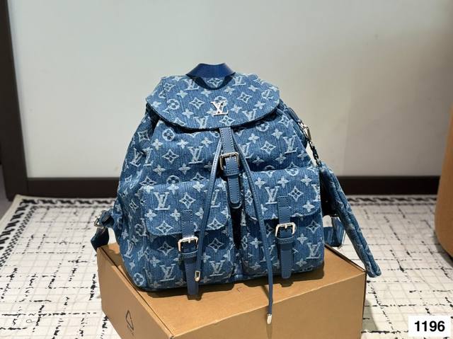 lv Backpack Lv Denim Backpack Backpack Shape Is Super Practical Drawer Design