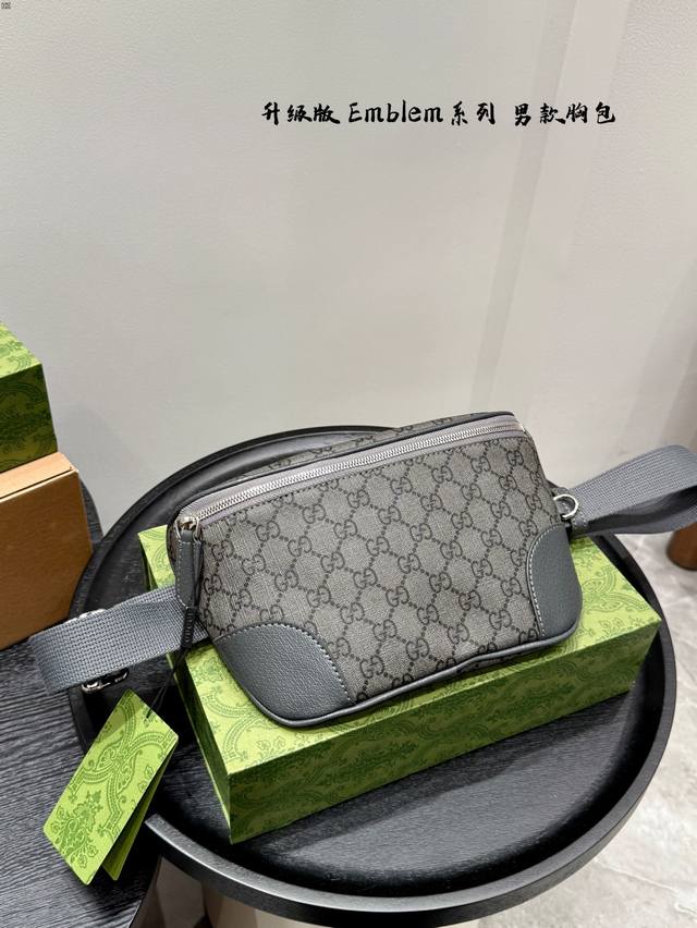 Gift Box Packaging Cool Gucci Emblem Series Men's Chest Bag Waist Bag Timeless I