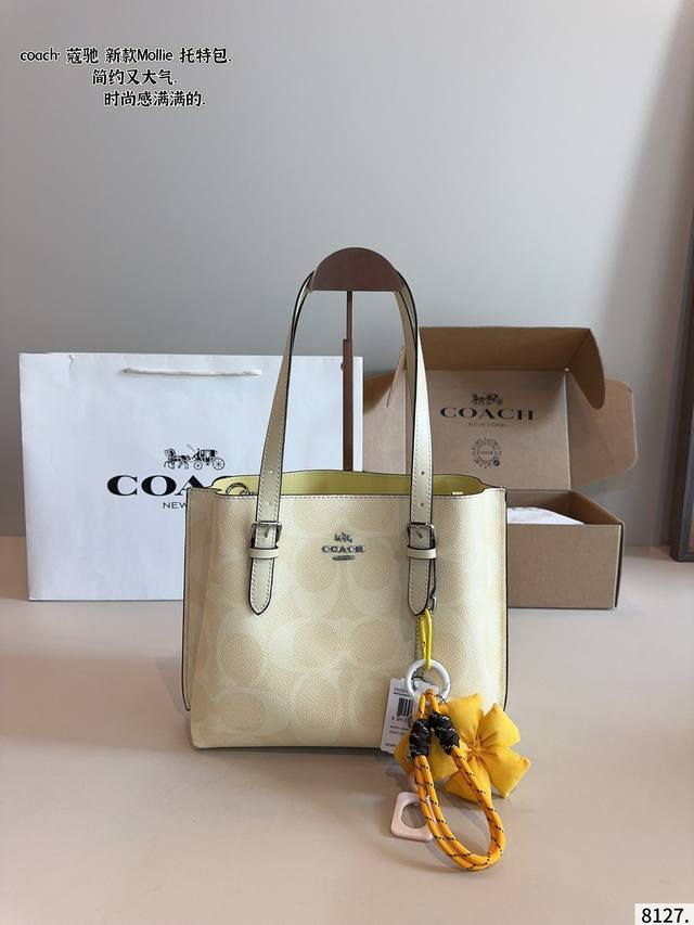 With Gift Box Coach Mollie Tote Bag Coach New Shopping Bag Shipped Top Quality S