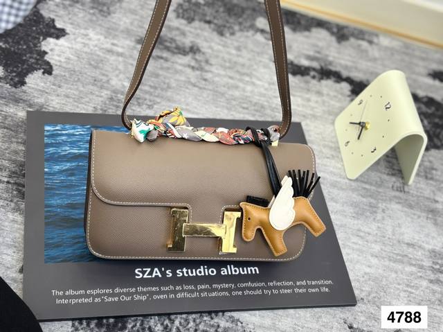 Gift Box Original Dust Bag Hermes Original Cowhide Stewardess Bag 24K Kangkang B
