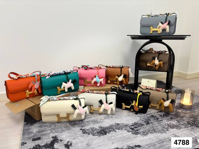 Gift Box Original Dust Bag Hermes Original Cowhide Stewardess Bag 24K Kangkang B
