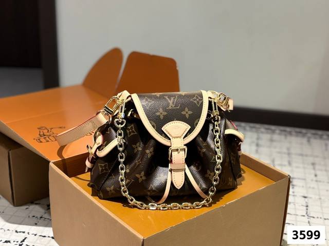 lv Odyssee Backpack New Style Old Flower Small Bb Backpack Top Quality Cowhid
