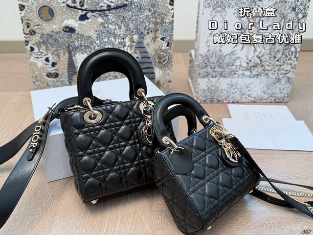 Folding Box Dior Lady Dior Bag Retro And Elegant, Timeless Classic Formal And Ca
