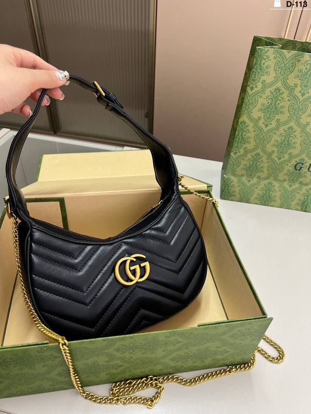 Cool Armpit Bag Gucci. New Arrival D-113 Size 22 11 Folding Box