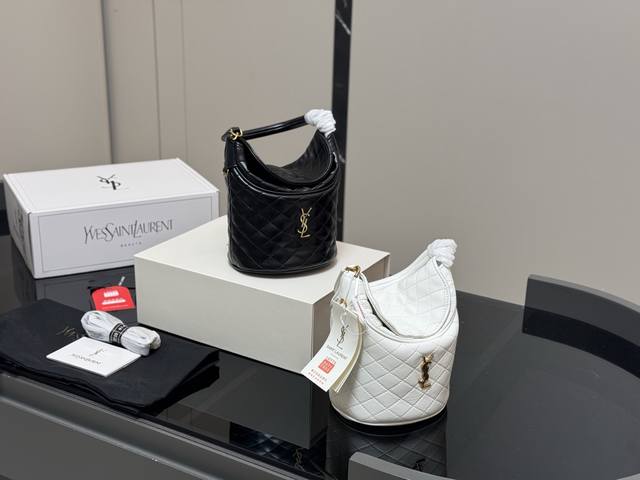 With Folding Box Airplane Box Saint Laurent Gaby Bucket French Fry Bag Diamond Q