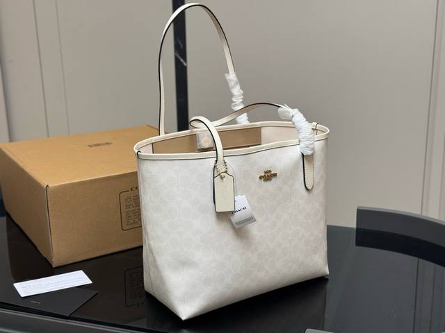 With Airplane Box Replica Size 35*27Cm Coach's New Buckle Single-Sided City Tote