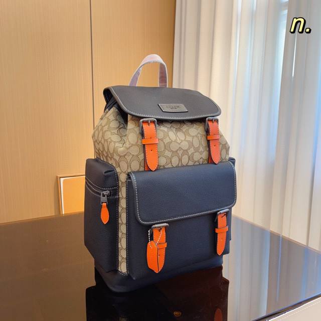coach New Coach Track Backpack With Flap Drawstring, Top Quality, Shiny Metal