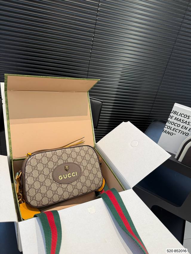 With Airplane Box Folding Box Gucci Tiger Head Camera Bag Original Floral Lining
