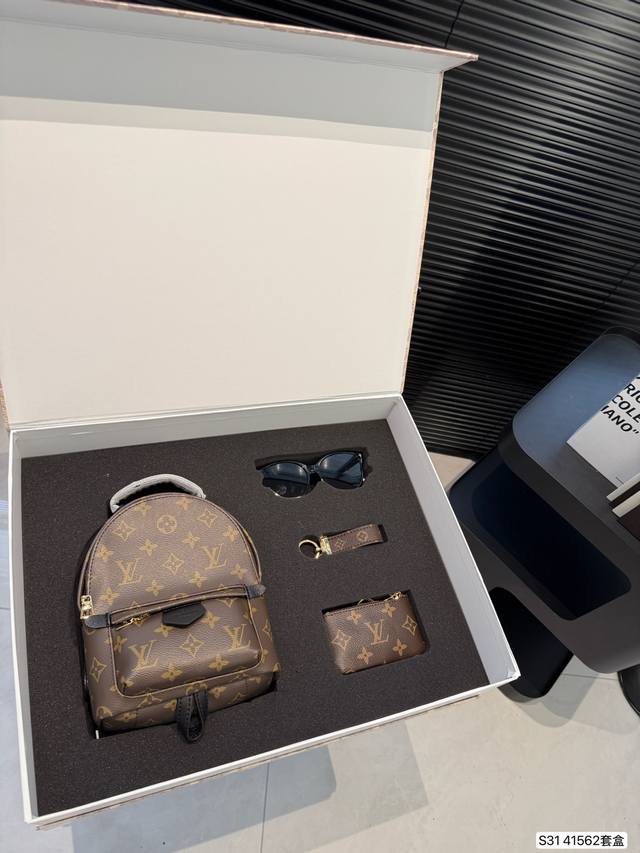 With Folding Box Classic Lv Set New Shoulder Chili Pendant Coin Purse Glasses Si