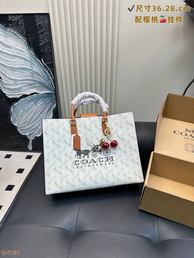 With Gift Box Coach With Cherry Pendant Maggiesmall Tote Bag Shoulder Bag Crossb