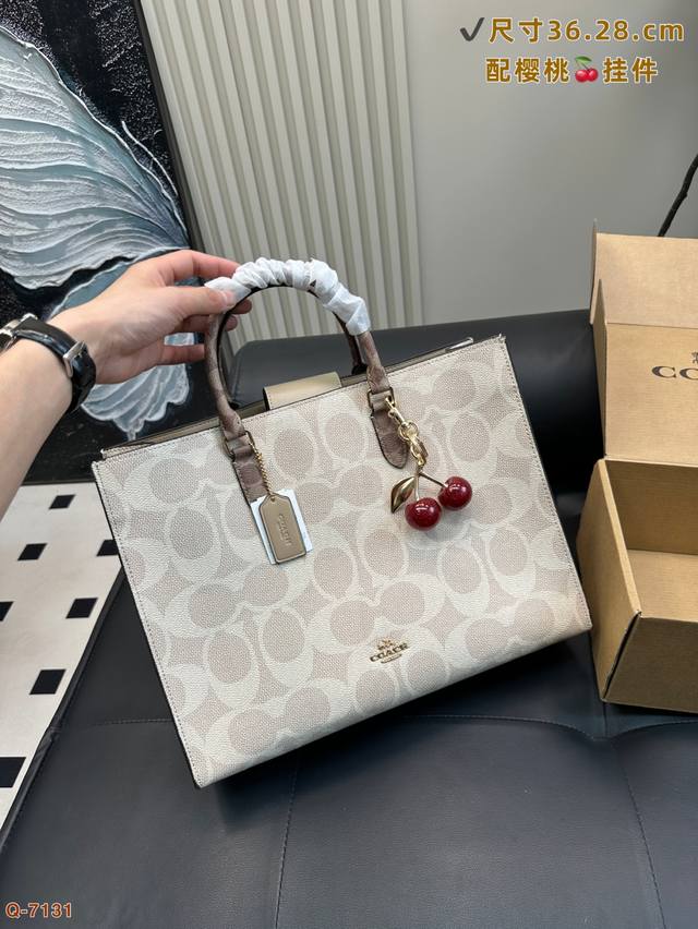 With Gift Box Coach With Cherry Pendant Maggiesmall Tote Bag Shoulder Bag Crossb