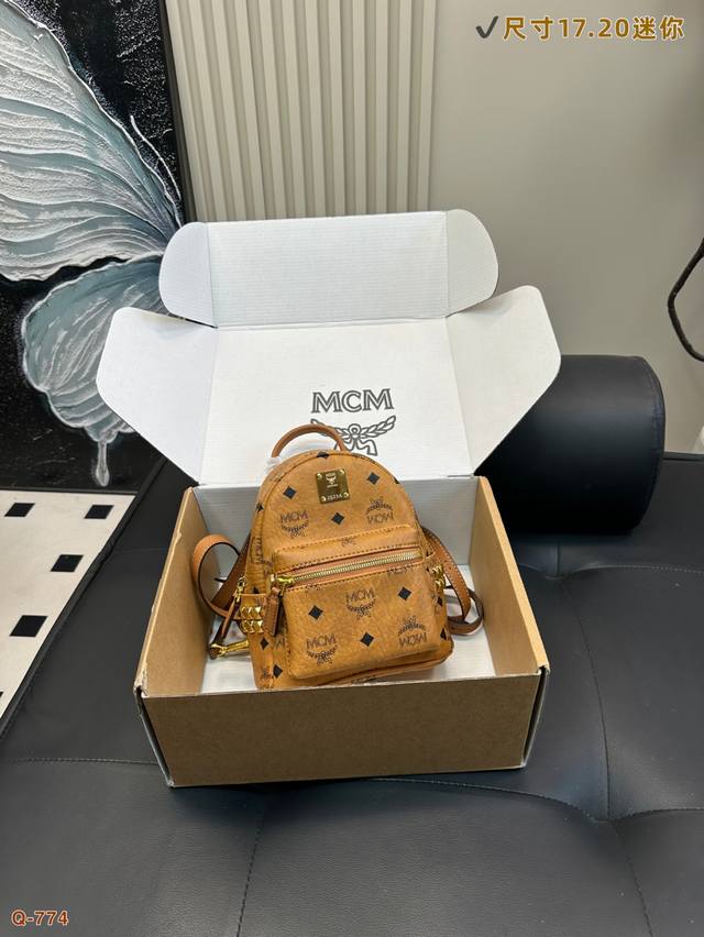 Mini Size 17.20 Small Size 22.26 Mcm Classic Backpack With Gift Box Original Cle