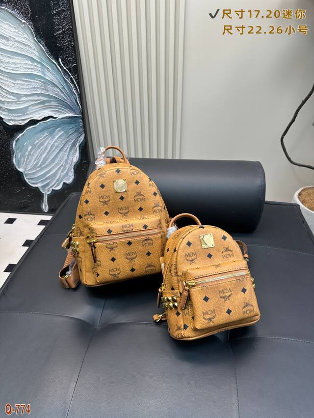 Mini Size 17.20 Small Size 22.26 Mcm Classic Backpack With Gift Box Original Cle