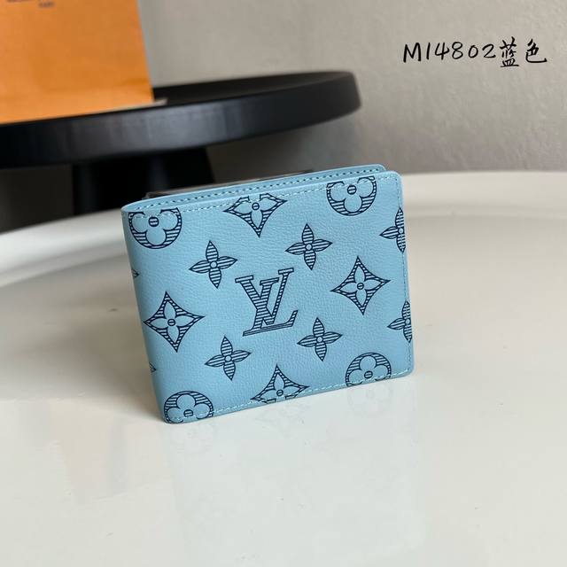 Original boutique M13995 Blue denim cherry cosmetic bag Pochette Cosm