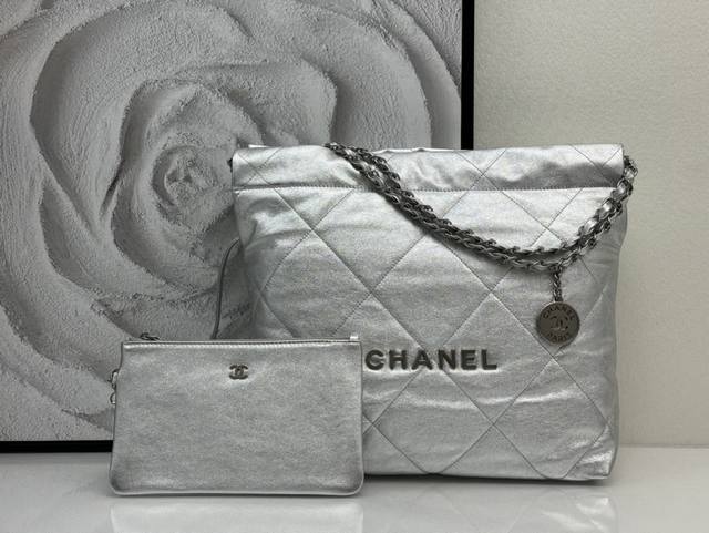 Chanel 3260 Silver Small The bag feels very soft, and it can be used to carry he