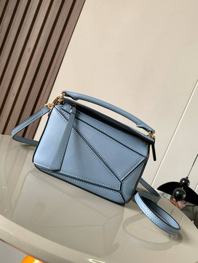 Popular Geometric Bag Mini 18cm Original Imported Nappa Calfskin Puzzle Handbag