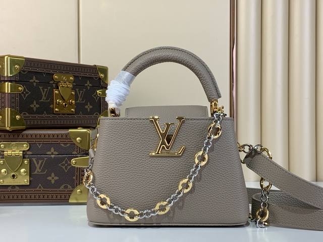 Size 41.27 Lv old flower tote bag has large capacity, is light and fashionable S