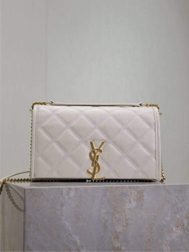 Special price White 22.5Cm #Becky Diamond Quilted Lambskin Chain Bag# Definitely