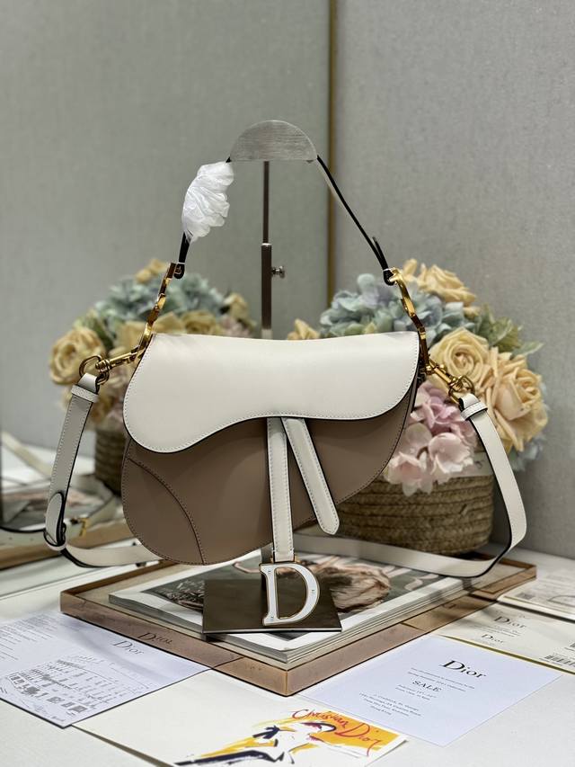 Top original single with full set of original packaging Dior Saddle Bag Colorblo